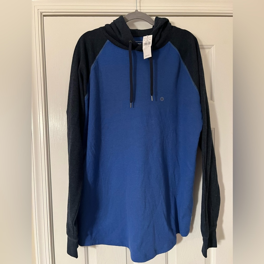American Eagle men’s waffle knit hoodie large tall NWT